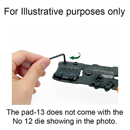Precision Universal Crimping Tool with Inter-Changeable die Plates (Size L) Handy Crimp Tool. Made in Japan. ENGINEER pad-13, Orange PAD-13 (large dies)