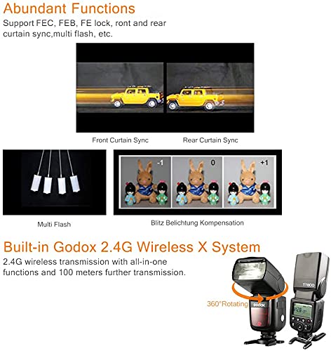 GODOX TT600S Master Slave Flash Speedlite MI Hotshoe Interface for Sony Camera, GN60, 5600k±200k, Godox X System, 0.1-2.6s Recycle Time