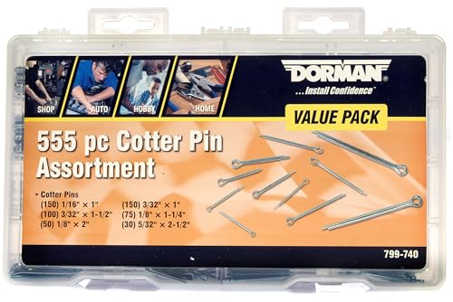 Dorman 799-740 Cotter Pin Value Pack- 6 Sku's- 555 Pieces Universal Fit