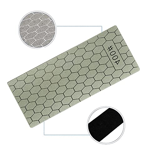 Diamond Sharpening Stone Diamond Plate Whetstone Professional Kitchen Table Stone Sharpening Stone for Sharpening Dull or Tired Edges 15 x 6 cm Pack of 2