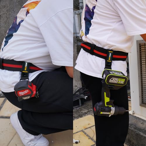 MELOTOUGH Pocket Tool Pouch Tool Belt Pouches with Belt Clip, 2 Pcs Tape Measure Holder