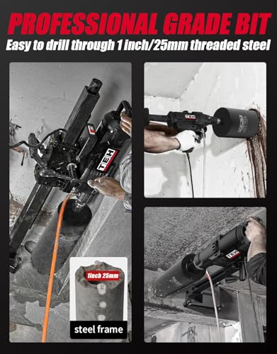2 Inch Wet Diamond Core Drill Bit, 1-1/4" UNC Thread, 14" Drilling Depth, Fast-Cutting Hole Saw for Reinforced Concrete, Block & Hard Masonry 2 INCH