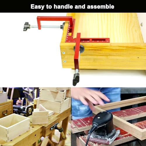 90 Degree Positioning Squares Right Angle Clamps for Woodworking - 4 Pack 5.5"Aluminum Alloy Woodworking Corner Clamps, for Picture Frame, Cabinet, Boxes, Drawers (4Pack 5.5'') 4Pack 5.5''