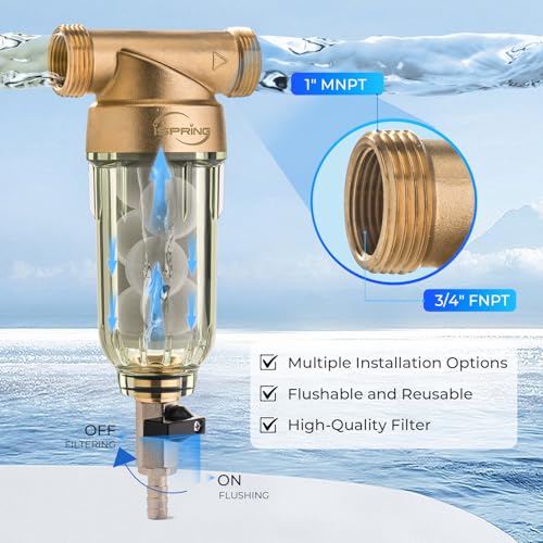 iSpring WSP-100SL Spin Down Sediment Filter, Sediment Buster, 100 Micron Siliphos 100 Microns