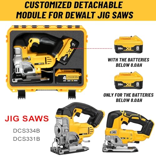 Case for Dewalt Jigsaw - Waterproof Hard Box for Jig Saw DCS334B | DCS331B Standard Capacity