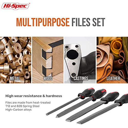 Hi-Spec Metal Hand & Needle Files Tool Kit Half Round Wood and Crafts 18 pieces