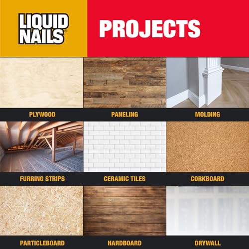 Liquid Nails 10 oz Interior Projects Latex Construction Adhesive Tan (Pack of 2) 10 Ounce (Pack of 2)