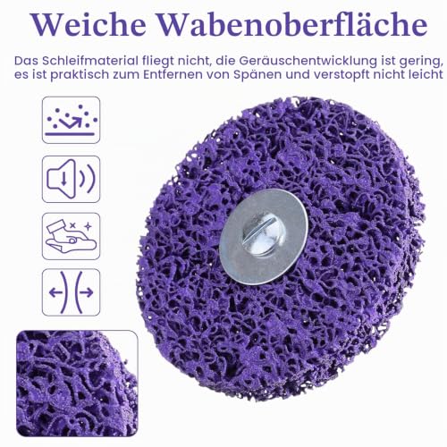 CSD Disc Sanding Discs, Pack of 5, 100 mm Coarse Cleaning Disc, CBS Cleaning Disc for Angle Grinder of Paint, Rust Welds, Oxidation Cleaning and Removal 5Pcs