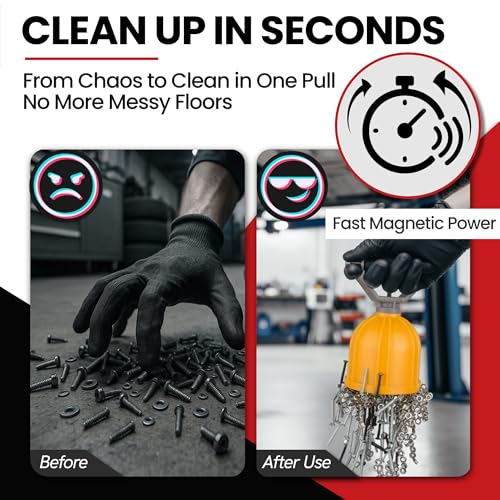 ULIBERMAGNET Magnetic Bulk Parts, Quick Release Magnetic Transfer Pickup Tool Manual Lifter, Material Handling Magnet,Pickup Magnetic Sweeper for Small Metal Object,Nails,Nut,Screw, Tacks,Metal Scraps Magnetic Bulk Parts Pickup Tool