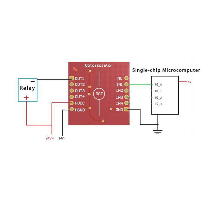 5PACK Expansion Board TLP281 4 Channel 4CH Optocoupler IC Module For High and Low Optocoupler Isolation for Arduino Expansion Board