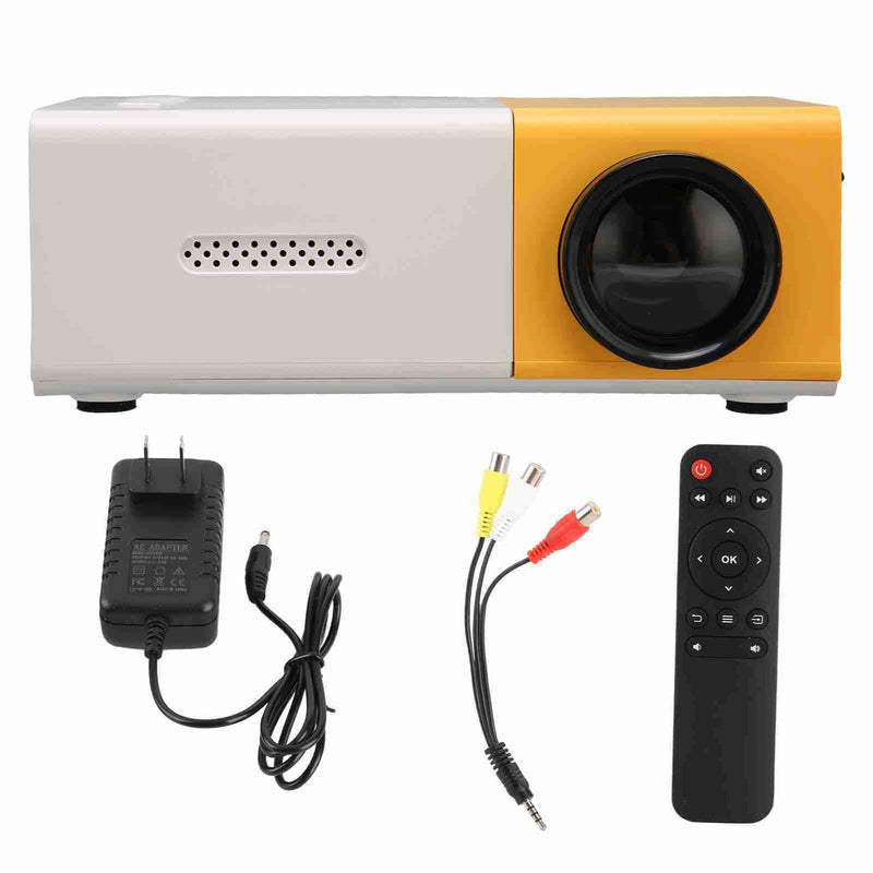 Portable HD 1080P Mini Projector for Movies and Gaming, Compact and Lightweight, USB and Connectivity, Ideal for Travel, Camping, and Home Entertainment US Plug