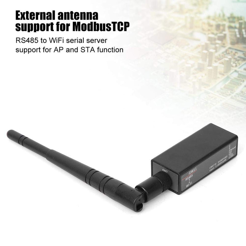 Serial Device Server, RS485 to Serial Server with External Antenna RJ45 Interface Ethernet Converter Module convert printer to printer server