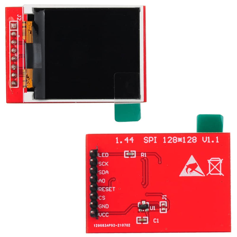 1.44" inch TFT LCD Display Screen Module 3.3V RGB 65K 128x128 4-Wire SPI ST - 7735S for Arduino 2560 ESP32 Board (Pack of 4) Pack of 4