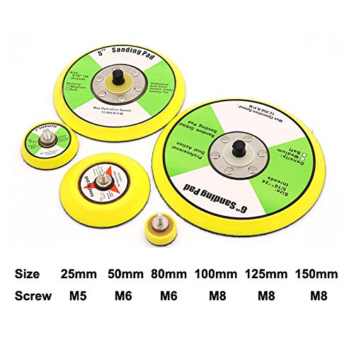 Velcro sanding plate carrier plate with M6 thread, sanding pad for wood metal carving forming grinding polishing, Ø 75 mm, 1 piece 3"/75mm
