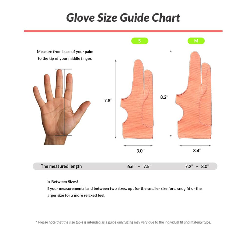 Breathable Drawing Glove Enhanced Comfort for Sweaty Palms, 3-Layer Palm Rejection Digital Art Glove for Graphic Tablet, Artist Gloves with Two Fingers for iPad (Medium) Medium