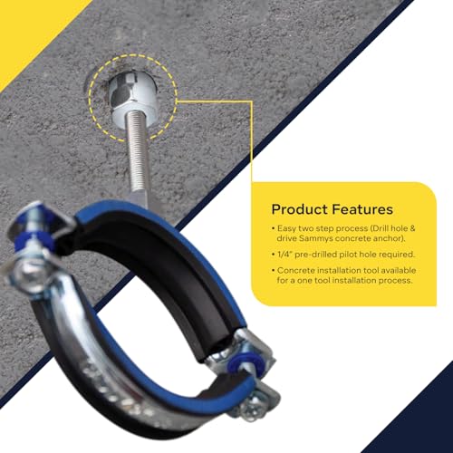 8058957-25 1/4" Screw Vertically Threaded Rod Anchor Designed for Concrete Structure, Steel, Zinc Finish, 5/16 x 1-3/4" Screw Length (25 Pack)