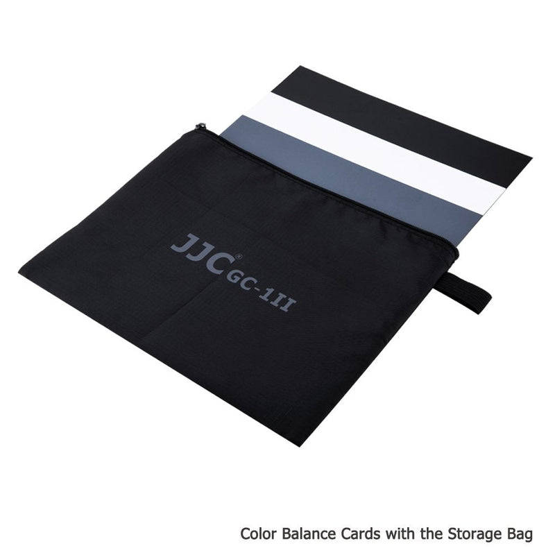 18% Neutral Grey Card JJC White Balance Card for DSLR Camera Video Film 10x8 PVC Exposure Photography Card Custom Calibration Camera Checker Card with Grey,White,Black Cards & a Storage Bag 10x8"