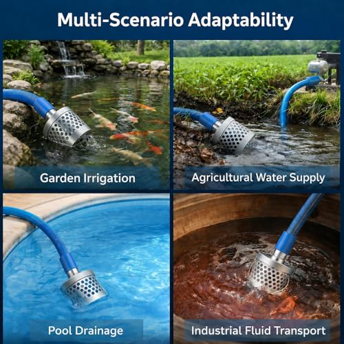 Fumete 2 Inch Pump Strainer Round Hole Suction Strainer Filter