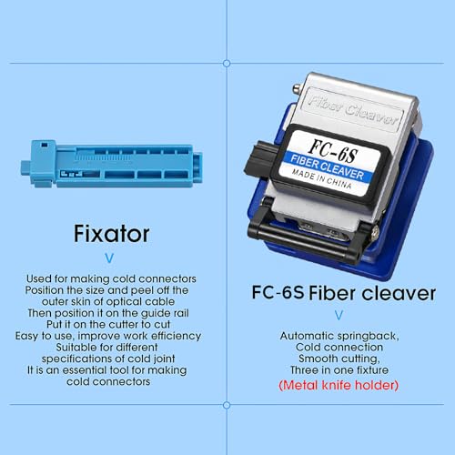 Fiber Optic Tool Kit, 10-in-1 Fiber Termination Tool Kit FTTH Fiber Tool
