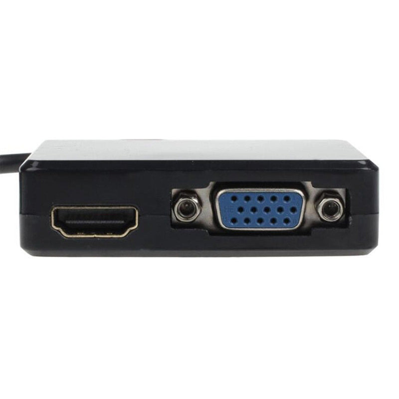 Cablecc HDMI to VGA & HDMI Female Splitter with Audio Video Cable Converter Adapter For HDTV PC Monitor