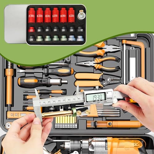 Headspace Gauge Comparator Kit【14 Inserts &6 Bushings】 with Tin Box