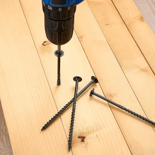 100 PCS #14 x 5” Lag Screws Heavy Duty Construction Screw #14x5" Black 100