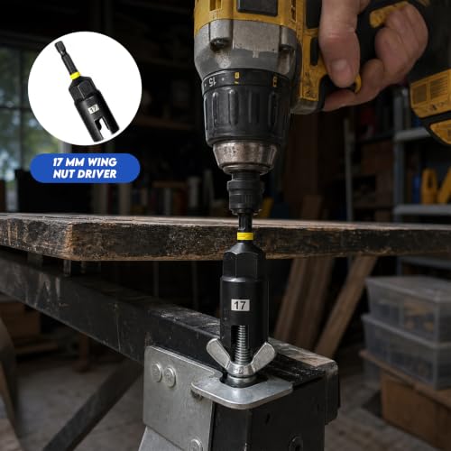 36PCS Magnetic Nut Driver Set, Metric and SAE Nut Driver Set for 1/4" Quick-Change Hex Shank, Impact Drill Driver Bit Set with Storage Bag