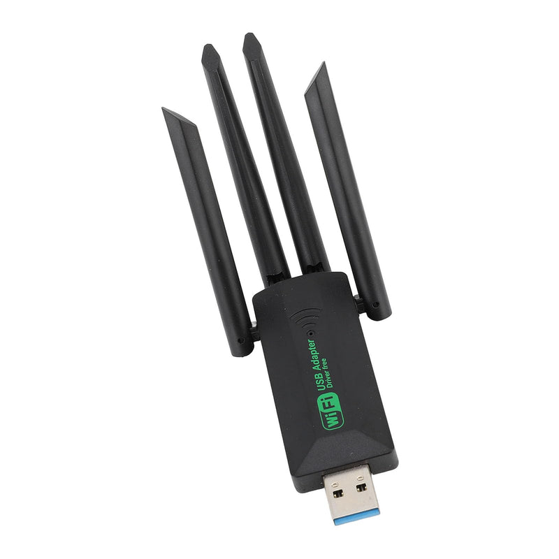 USB Adapter, 1200Mbps Dongle USB 3.0 Dual Band 5G 2.4G, Network Adapter for Desktop Laptop PC, Dual 5dBi Antennas, Supports