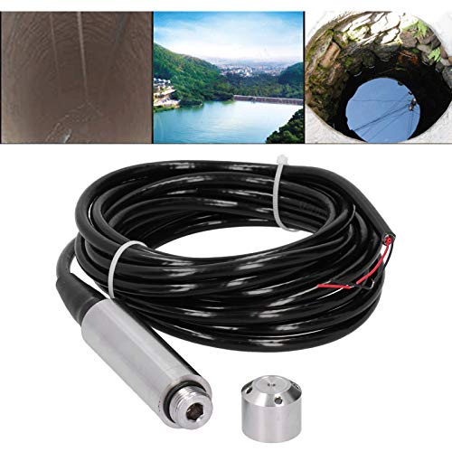 Level Sensor Liquid Water Level Sensor, Level Indicator Cistern Level Transmitter 5 m Cable Water Level Sensor Detector 12-32 VDC 4-20 MA (0-2 m) 0-2 Months