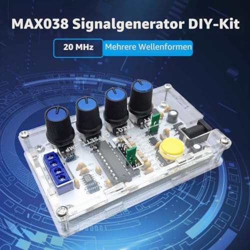 MAX038 Signal Generator, DIY Kit 1Hz-20MHz Function Generator Can Output Triangle Axis, Rectangular Wave, Sine Wave and Forward and Reverse Saw Tooth Shaft