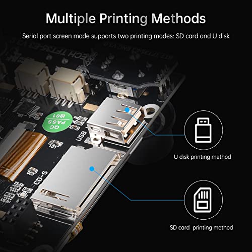 BIGTREETECH SKR Mini E3 V3.0 Control Board with TMC2209 UART Stepper Driver New Upgrade 32Bit Silent Board Compatible Ender3 V2, Ender3 Pro, Ender3 V2 3D Printer(with Cable adapts to ender3 v2 screen)