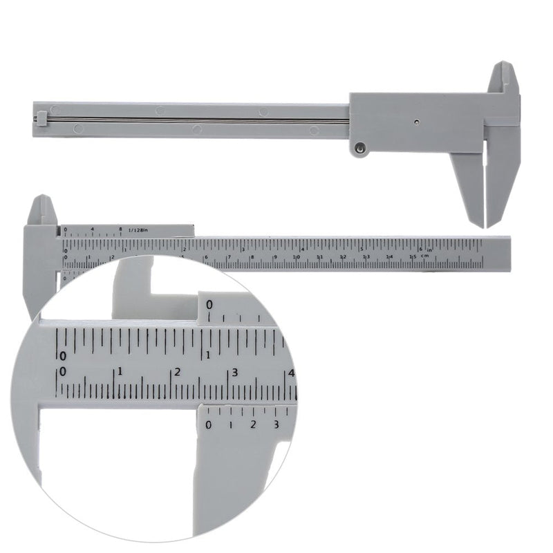 150 mm Eyebrow Ruler, Double Scale Calliper Ruler, Plastic Caliper, Positioning, Eyebrow Ruler, Micrometer, for Permanent Make-Up, Tattoo, Eyebrow Line, Lip