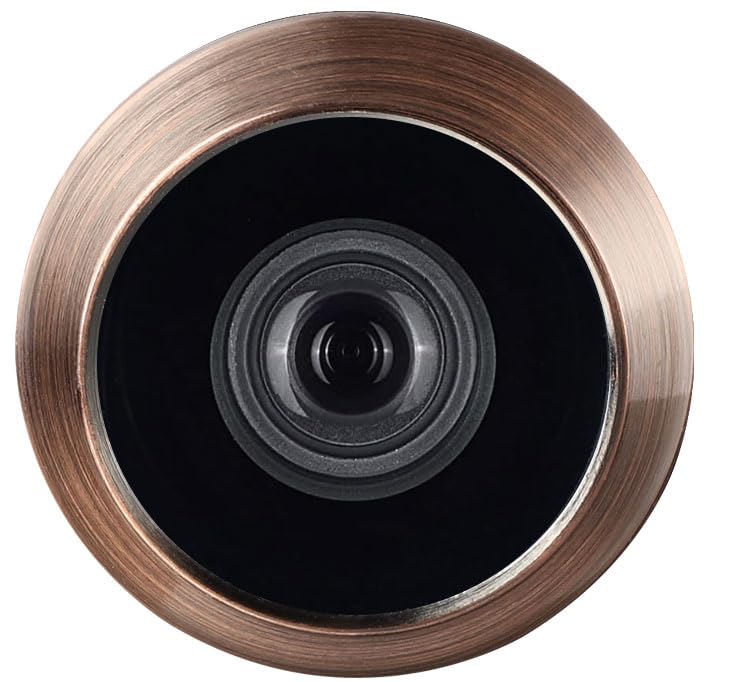 TOGU 5PCS of 220-degree Solid Brass Peep Holes for Door with 16mm Drill Bit, 0.63 inch Door Peephole with Privacy, Compatible with Door Thick from 1-3/8" to 2-1/6", Antique Copper Finish 5 PACK + Drill