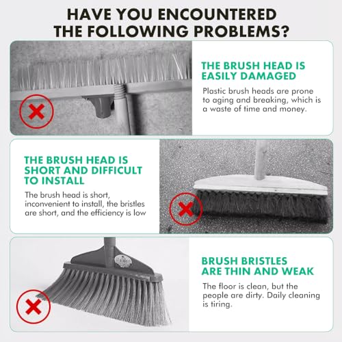 Heavy Duty Rough Surface Floor Brush,Stainless Steel with 20cm Wire Deck Scrub Cleaning Tool