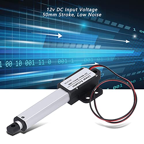 12V DC Miniature Linear Actuator 50mm Stroke 4mm/s Speed 150N Force Aluminium Alloy Electric Automotive Industry Stroke 50mm-4mm/s-150N