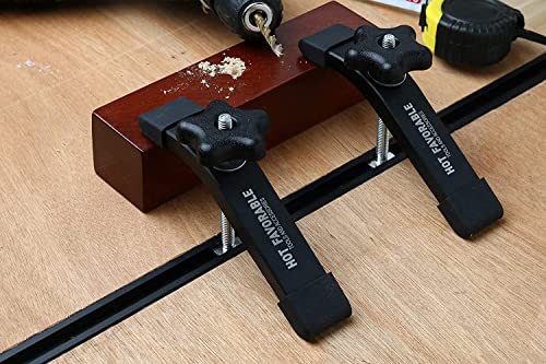 Aluminum T-Track Hold Down Clamps,6-3/8"L x 1-1/4" Width 4 PK Hold Down Clamps 4pk