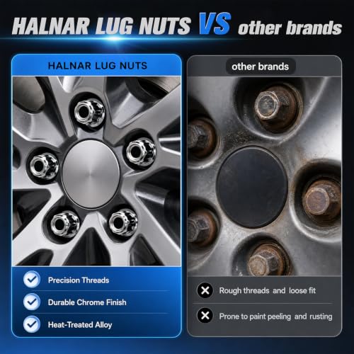 M14x1.5 Anti-Theft Spline Wheel Lug Nuts, 24 Pack Chrome