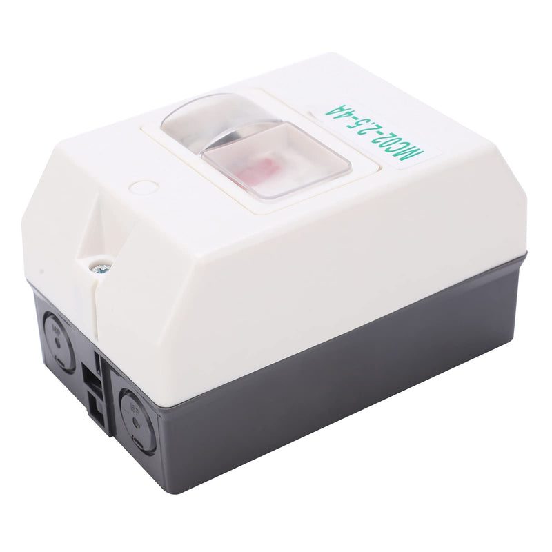 Fafeicy MC02‑2.5‑4A 220V/380V IP55 50/60Hz Motor Circuit Breaker, ABS Electric Waterproof Circuit Breaker, Used as Insulator, to Protect Power Distribution Lines