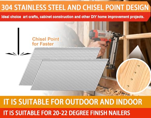 16 Gauge 20°Finish Nails,2-1/2",2",1-3/4",1-1/2",1-1/4":3000pcs Assembly--3000Pcs
