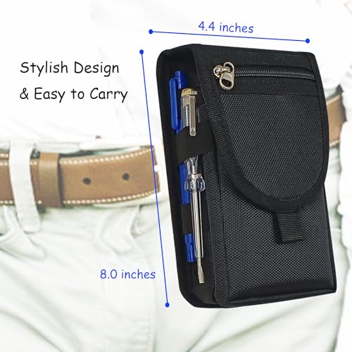 2-Piece Tool Organizer Set,Belt Clip Tool Pouchs, Small Tool Bag with Belt Clip, Multi-Pocket Holser Organizer
