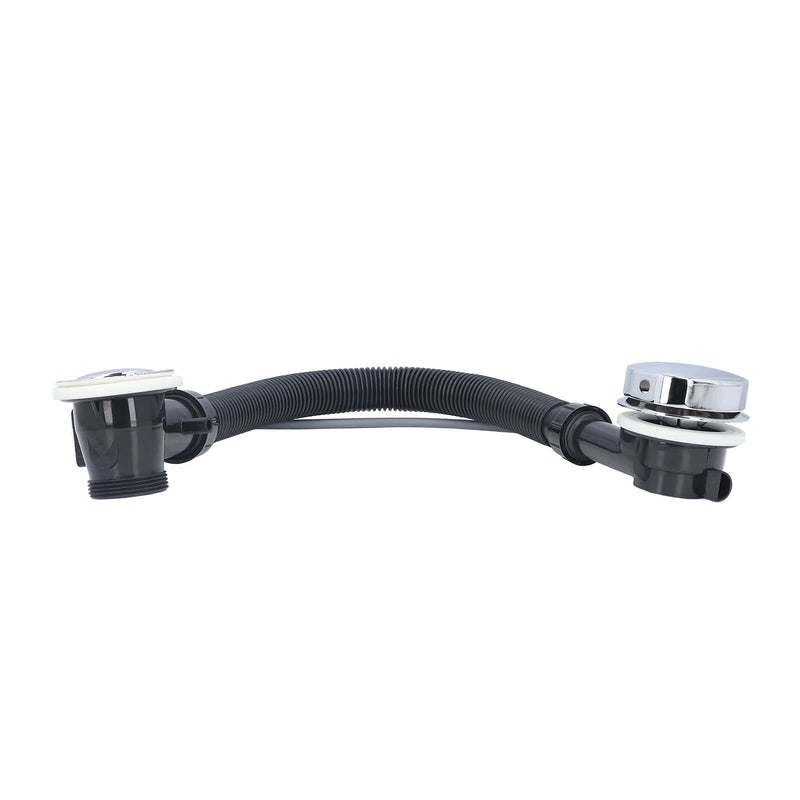 Aramox Bathtub Overflow Drainer Concealed Flexible SPA Bathtub Overflow Drain Pipe Tubular Tip Toe Bath Waste Drain Kit for Kitchen Bathroom