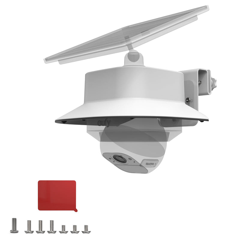 Gutter Mount Bracket +Rain Shade Cover Compatible with eufy Security SoloCam E30 Solar Camera/eufy Security 4G LTE Cam S330 Camera（1pack,White）