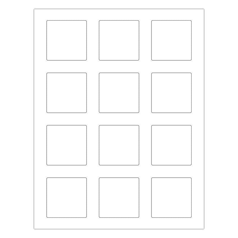ChromaLabel 2 x 2 Inch Printable Labels, Compatible with Laser and Inkjet Printers, 300 Stickers per Pack, 25 Sheets, White