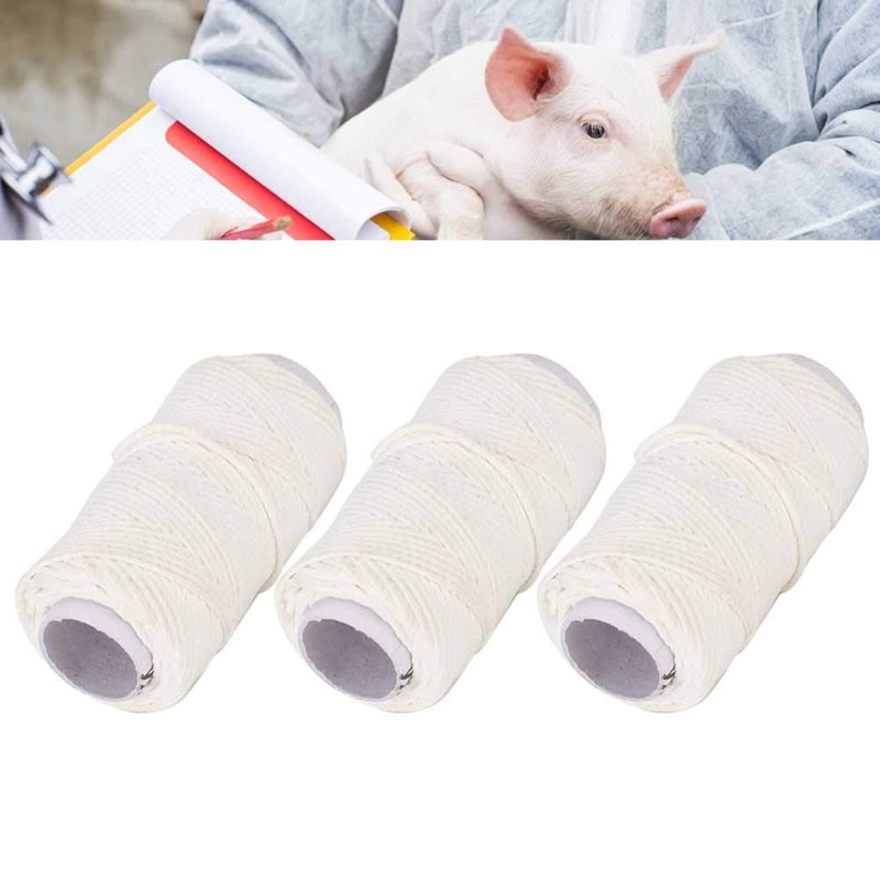 Surgical Suture Material, Silk 4.5 x 2 x 2 cm, 3 Pcs/Set, Easy to Remove Veterinary Suture Thread for Cattle (18 Gauge Suture)