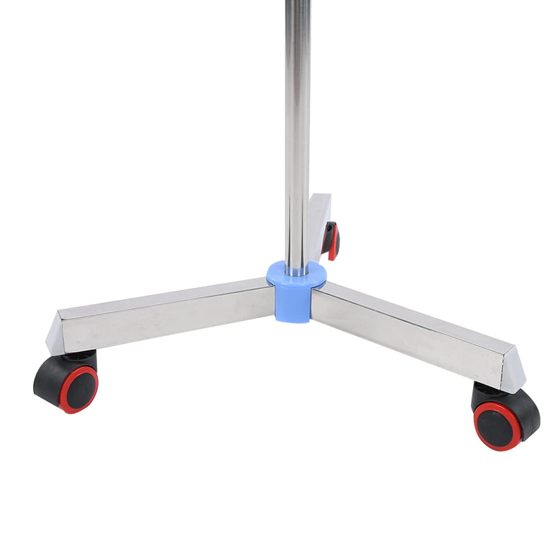 Stainless Steel IV Stand with Multiple Hooks and Wheels, IV Bag Stand, for Community Service Centers, Home Care, Maximum Durability, Nursing Homes