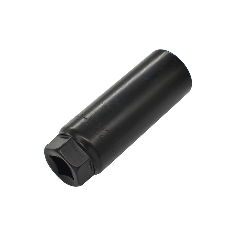 7/8 Inch (22 mm) 6-Point by 1/2 Inch Drive Offset Oxygen Sensor Socket with Wide Side Cutout for Preventing Damage to Wires