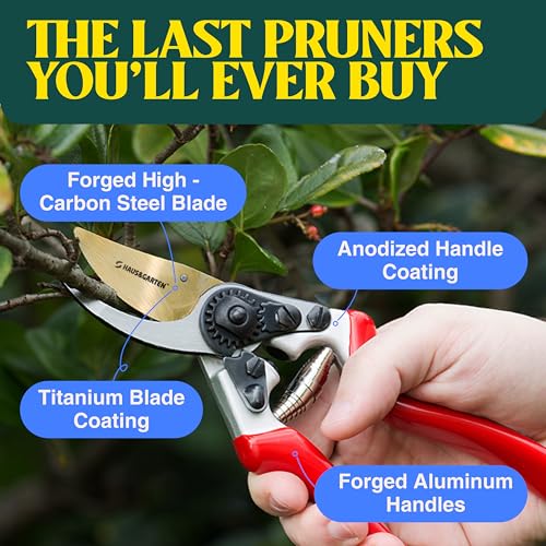 Haus & Garten EnduroPRO Titanium Bypass Pruning Shears and Replacement Blade Bundle