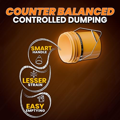 Heavy-Duty 5-Gallon Galvanized Steel Bucket Harness | 100 lb+ Capacity | Improved Carrying, Hoisting & Dumping System for Roofing, Construction, Tile, Painting & Jobsite Use