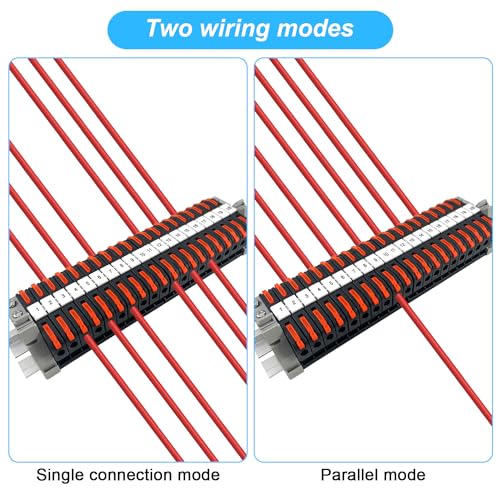 Pack of 40 DIN Rail Terminals, 0.08-4 mm² PCT-211 DIN Rail Terminals, Terminal Block Terminal Block Kit, Quick Wiring Electrical Terminal Block for Automation Projects, DIY Projects