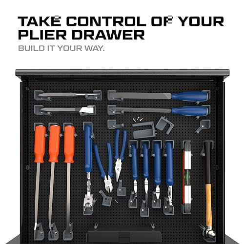 Modular Tool Organizer Bundles - Tool Box Organizer, Socket Organizer & Wall Panel Tool Organization System for Toolbox, Tool Kit & Garage Storage - PRIME PLIER BUNDLE